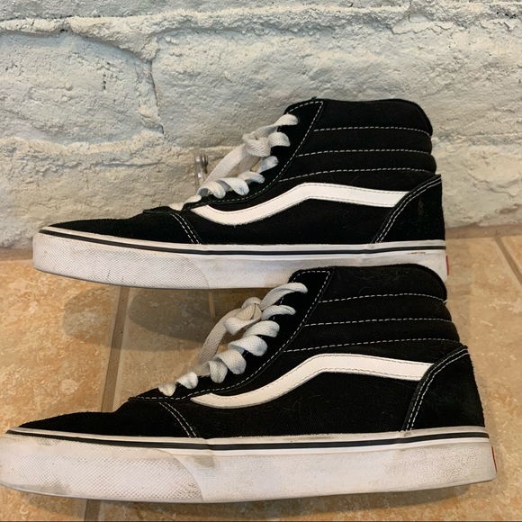 Black Vans Old Skool High Tops Men’s 8 - Picture 4 of 8